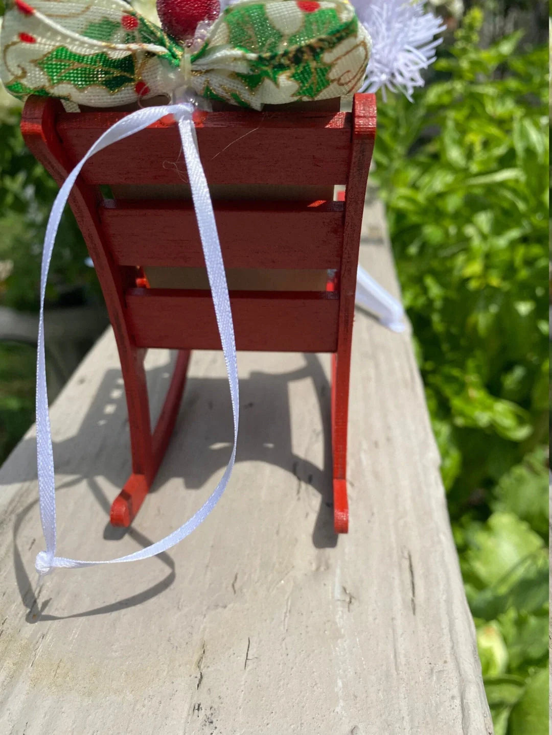 Heaven Chair Christmas Ornament memorial decoration with rustic design