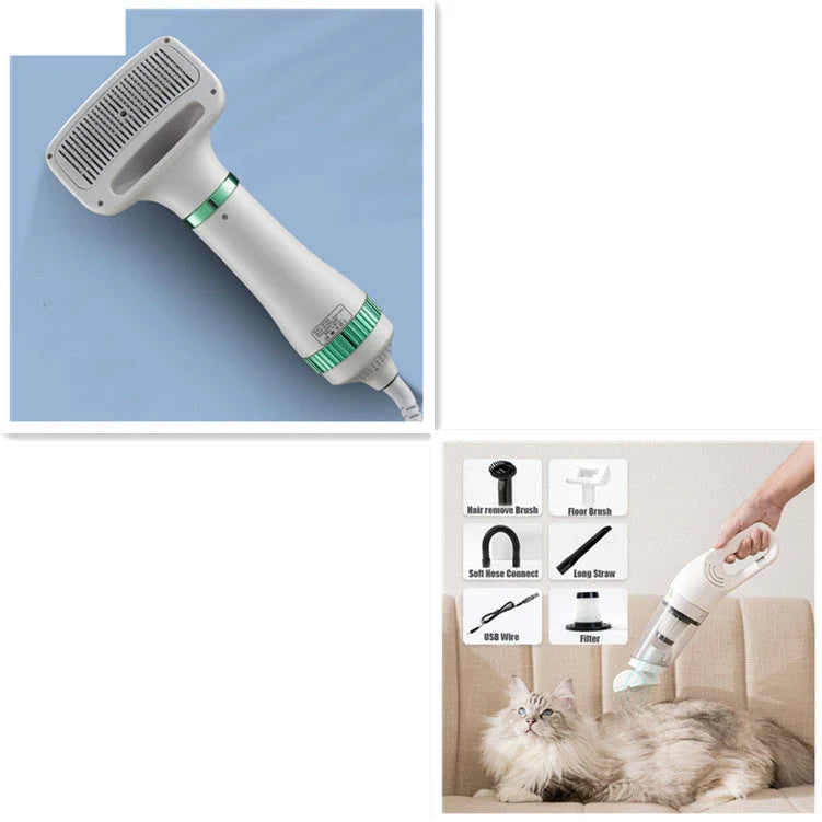 Pet Hair Dryer for Dogs with One-Click Hair Removal Feature