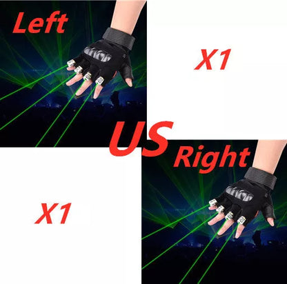 Stage Show Red Green Laser Gloves for dynamic performances with adjustable wrist