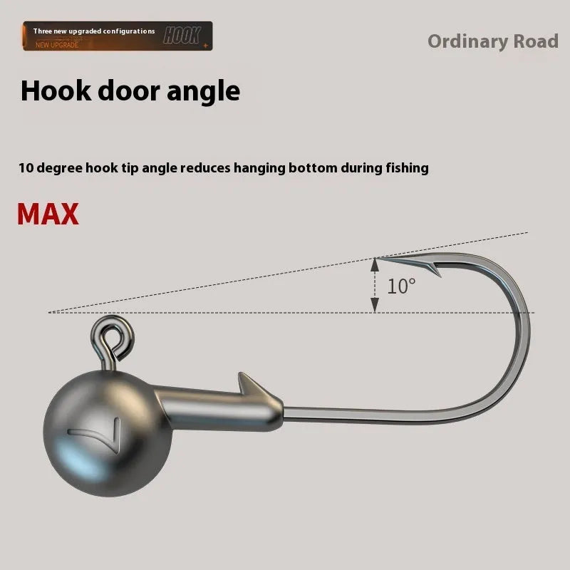 Jig Hook 50 Pieces Fishing Gear with Enhanced 4x Strength and 7g Weight: Durable Steel Construction for Reliable Catch Performance