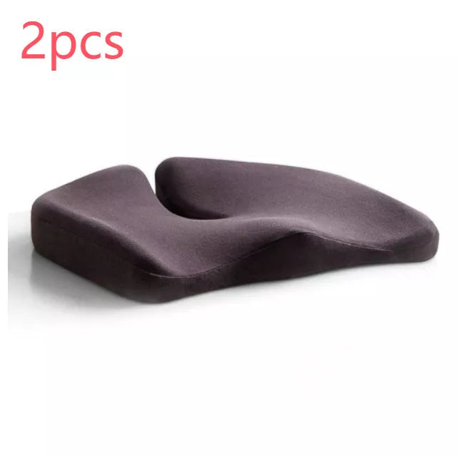 Memory foam seat cushion with non-slip bottom for office and car use
