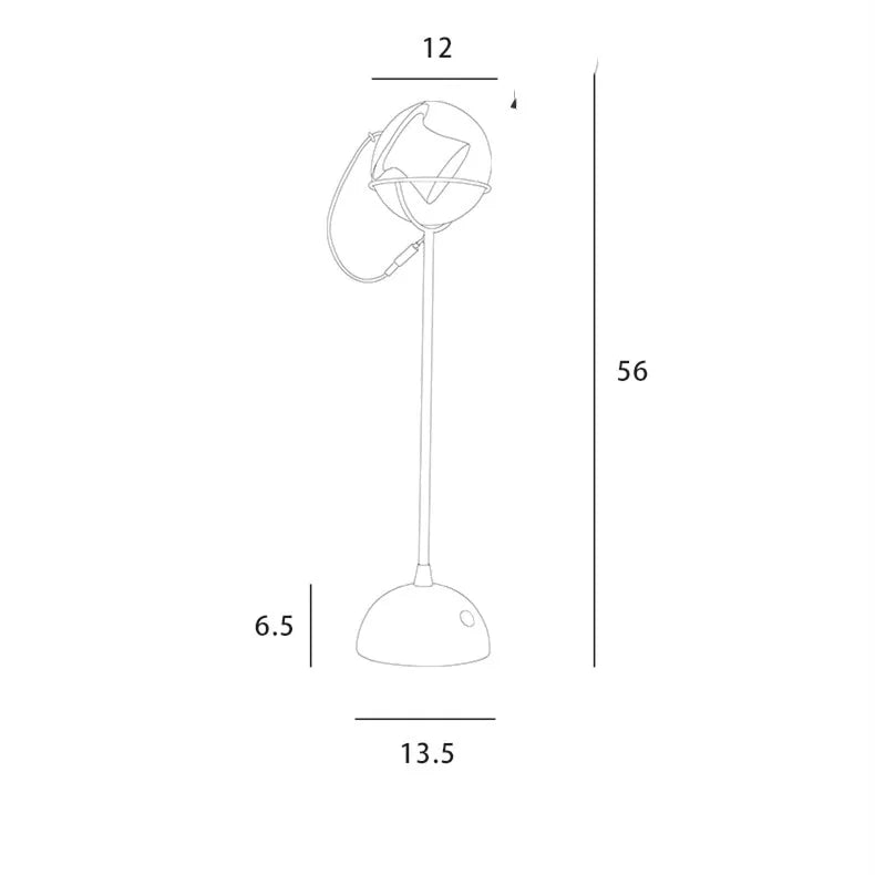 Creative glass shade desk lamp with touch dimmer switch on a wooden desk