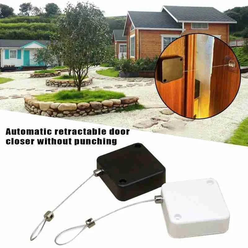 Soft-Close Automatic Door Closer with Adjustable Tension Force for Sliding, Glass, and Standard Doors