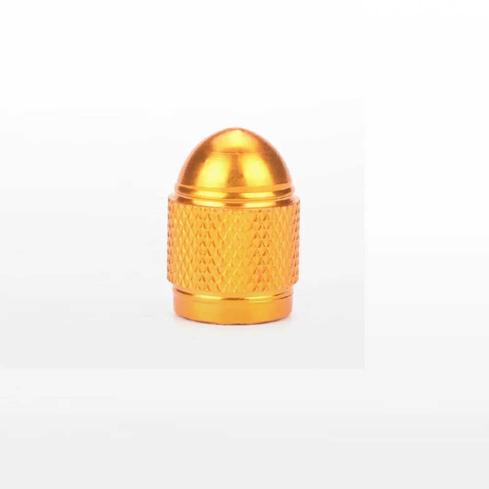 Aluminium mountain bike tyre valve cap with decorative beads and chain design