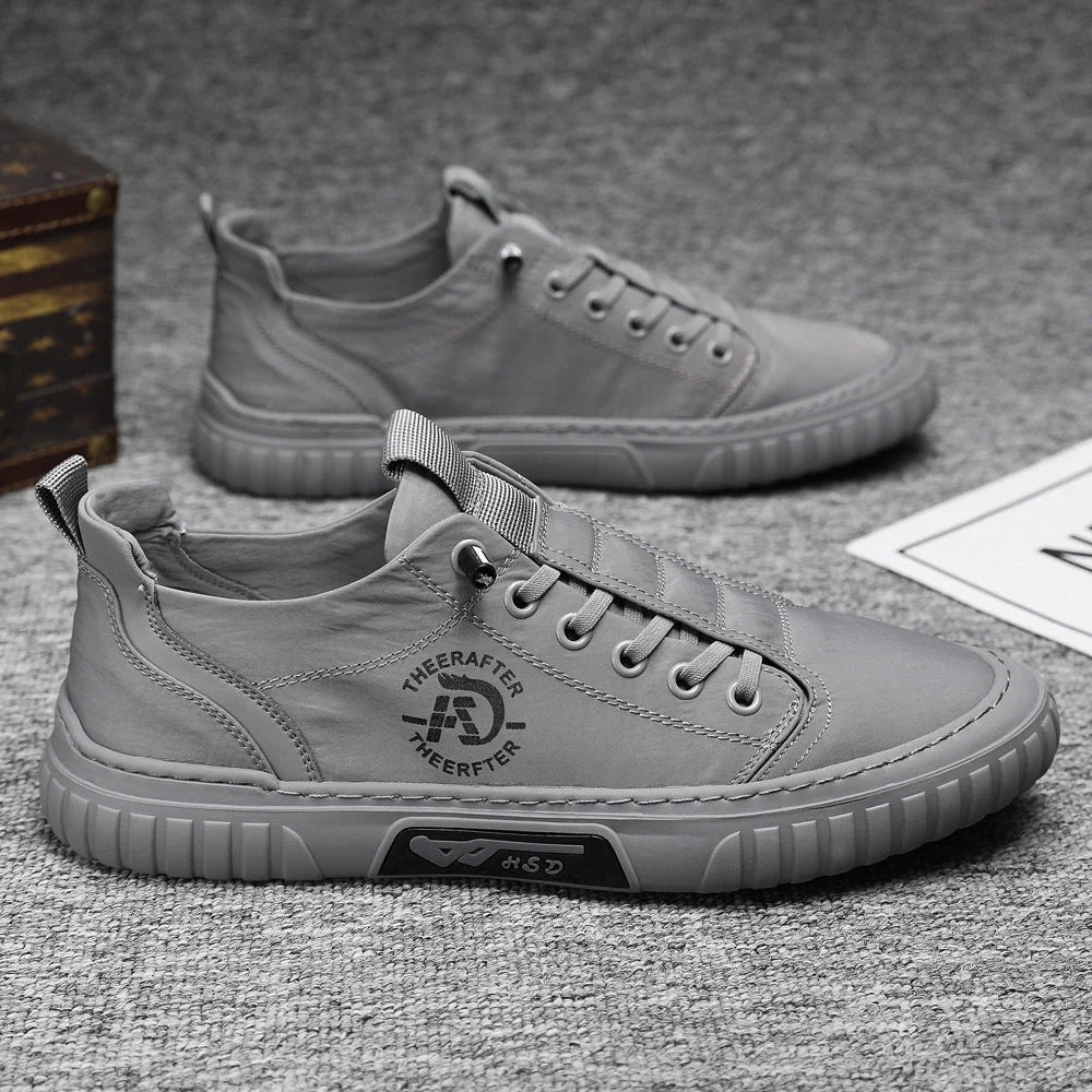 Men's casual canvas shoes with breathable mesh lining in multiple colors