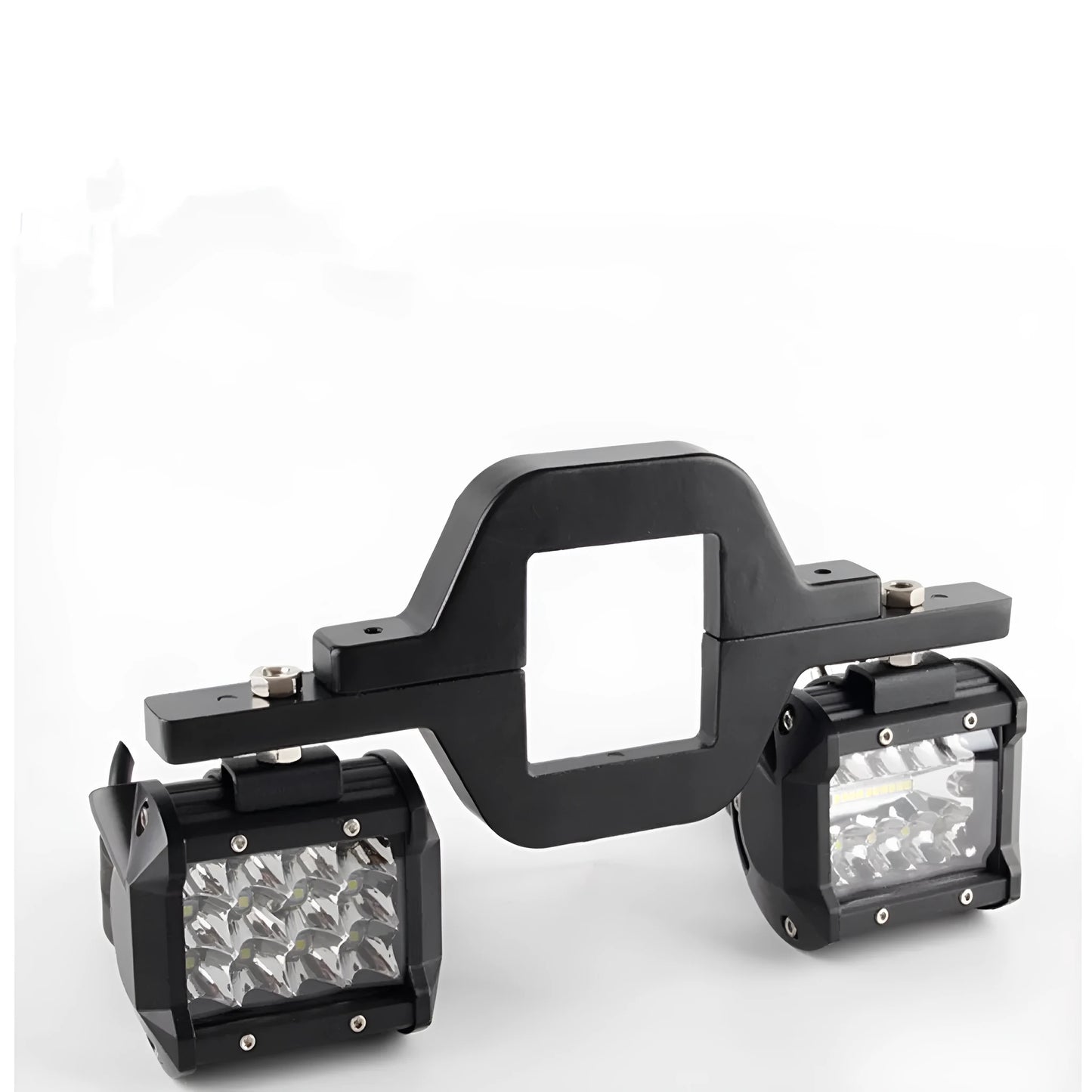 Black trailer hook lamp mounting bracket for vehicle modification