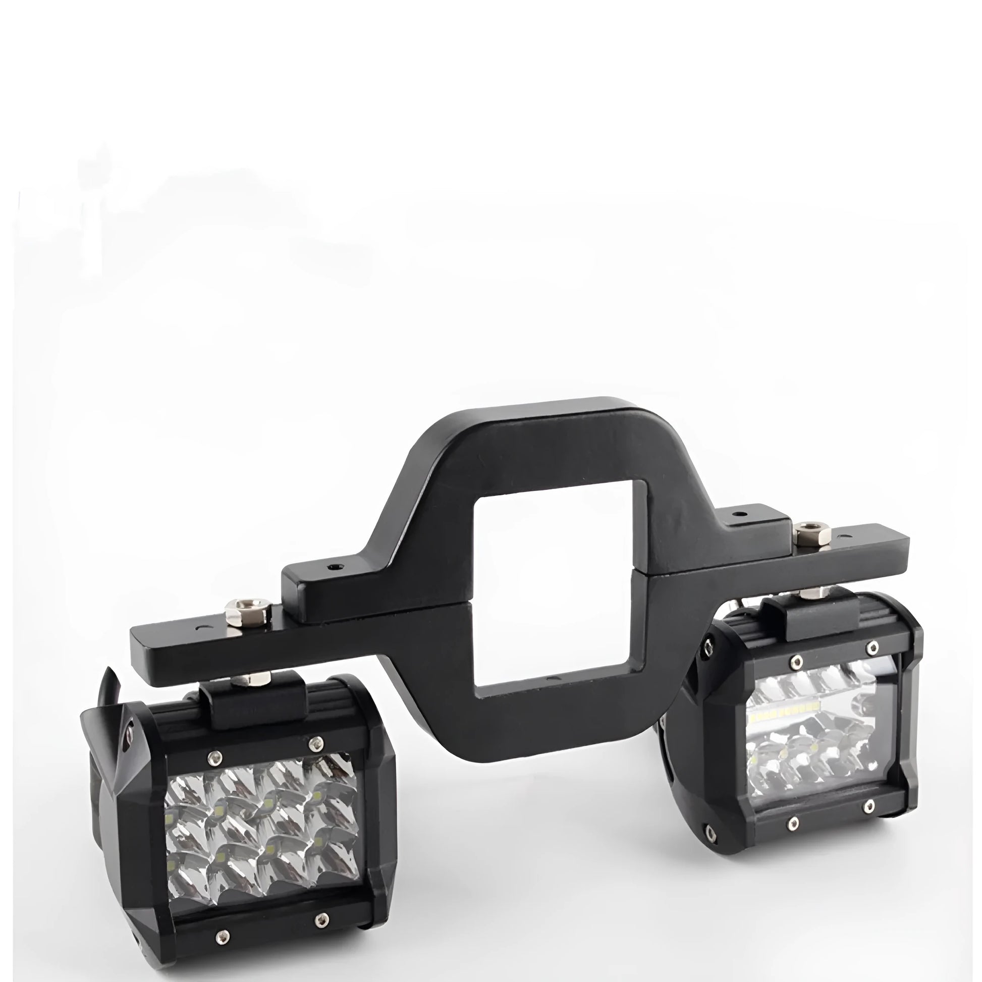 Black trailer hook lamp mounting bracket for vehicle modification