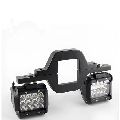 Black trailer hook lamp mounting bracket for vehicle modification