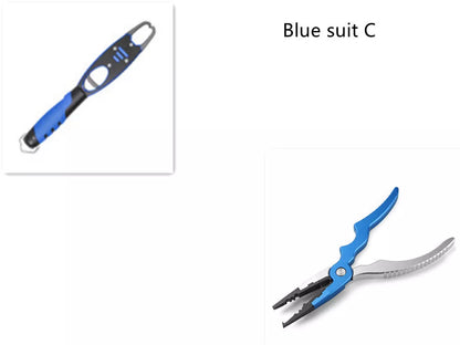 Aluminum alloy fishing gear in red, blue, and green colors