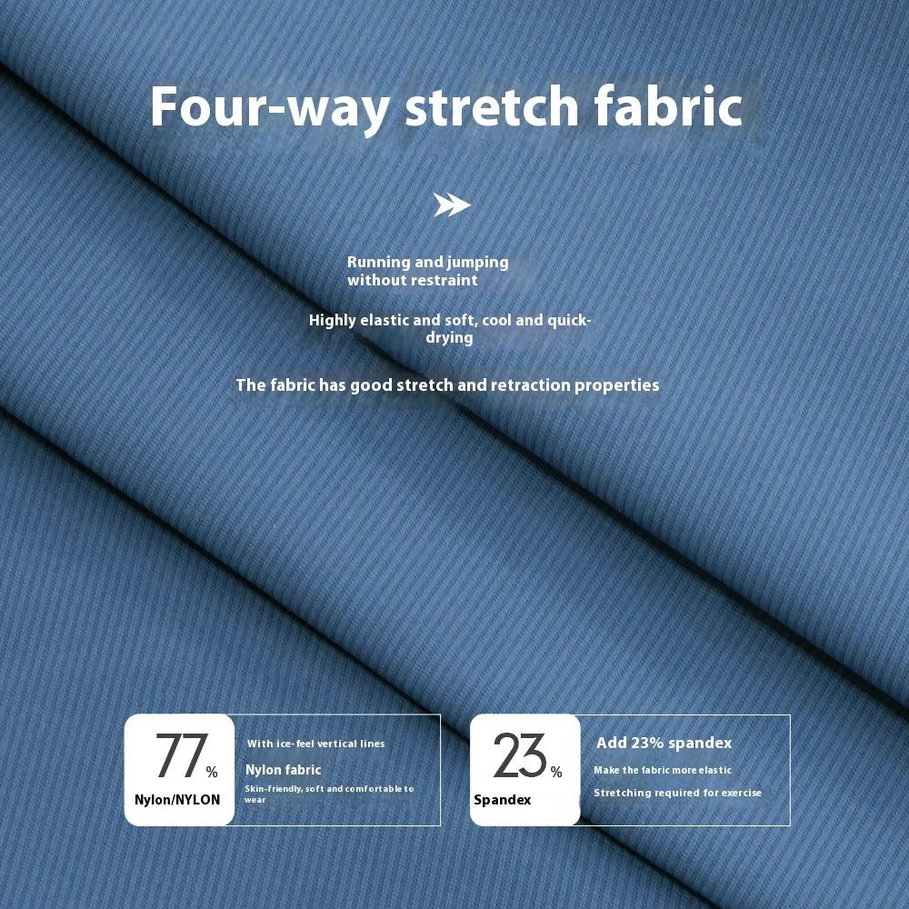 Men's lightweight nylon track pants in various colors, featuring a relaxed, flexible fit for active lifestyles