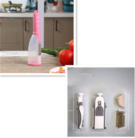 Multifunctional vegetable cutter with safety design and 30+ slicing options