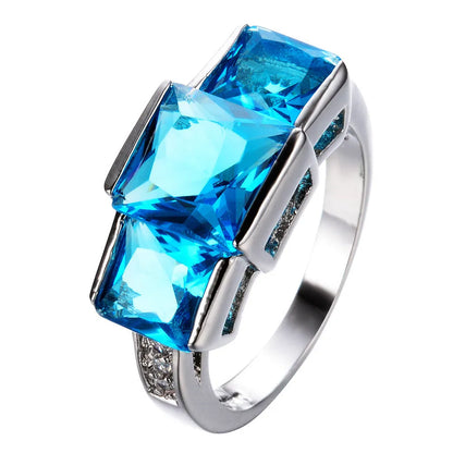 Copper ring with geometric design and electroplated finish in multiple colour options