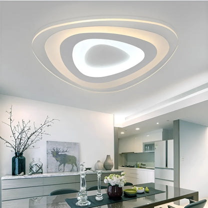 Modern triangle LED ceiling lamp for bedroom and dining room, 20cm to 78cm, 15W to 56W, 220V