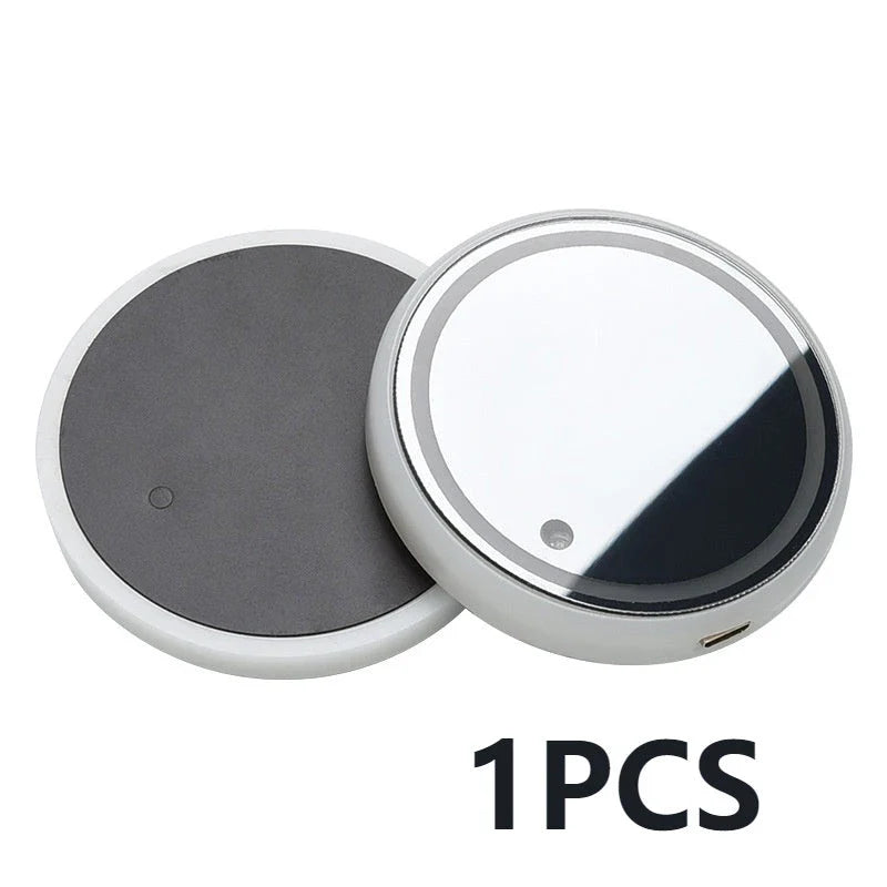 Colorful LED cup holder coaster with 7 color lighting options, solar and USB charging capabilities, and non-slip design for secure drinks in your car