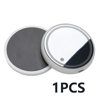 Colorful LED cup holder coaster with 7 color lighting options, solar and USB charging capabilities, and non-slip design for secure drinks in your car