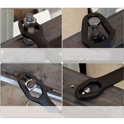 Dual-headed wrench made of durable 45# steel with a galvanized finish, designed for versatile household use
