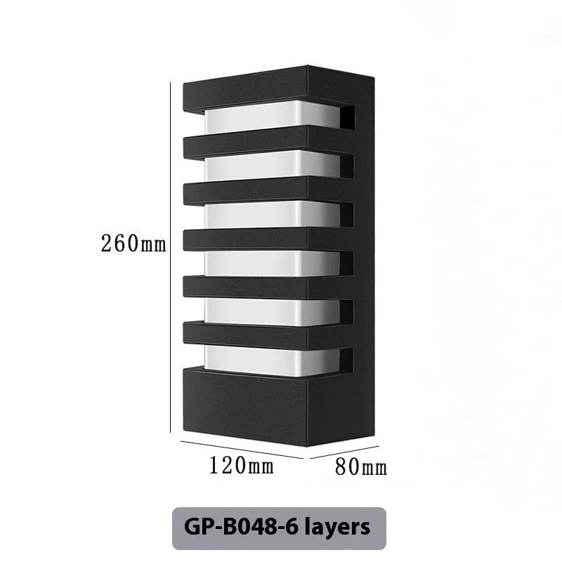 Modern aluminium outdoor wall lamp with minimalist design for garden patio lighting