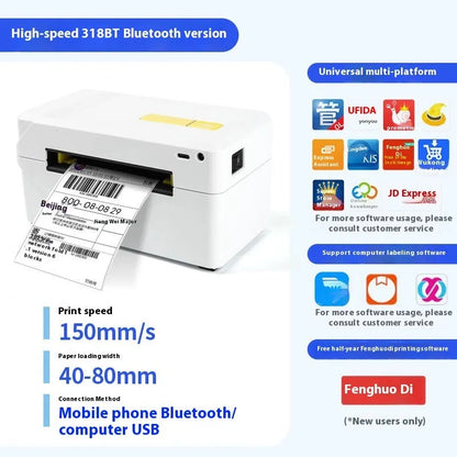 FlashLabel thermal express face label printer for shipping documentation with USB connection