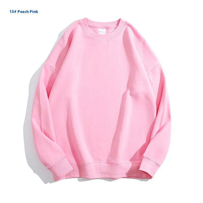 Cotton off-shoulder sweater in loose fit with long sleeves and round neck, available in multiple colours
