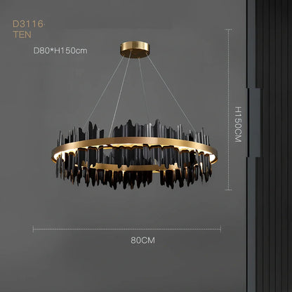 Italian minimalist iron pendant lamp with organic glass shade in black finish, adjustable height mechanism