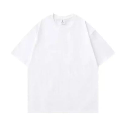 Plus size cotton men's blank T-shirt in oversized retro fit, available in multiple colors