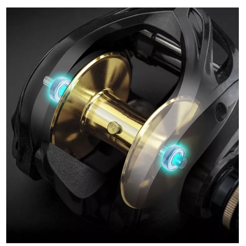 Carbon Rocker Wheel Fishing Gear with double handle rocker arm for enhanced control