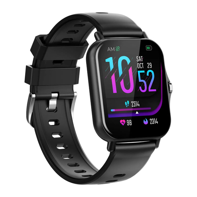 Bluetooth smart watch with heart rate and blood pressure monitoring, featuring a 1.75-inch 2.5D curved capacitive touch screen and 220mAh battery capacity for continuous health tracking via wristband wear.