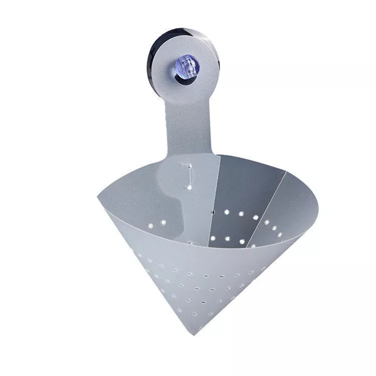 Foldable kitchen sink filter with suction cup for waste management