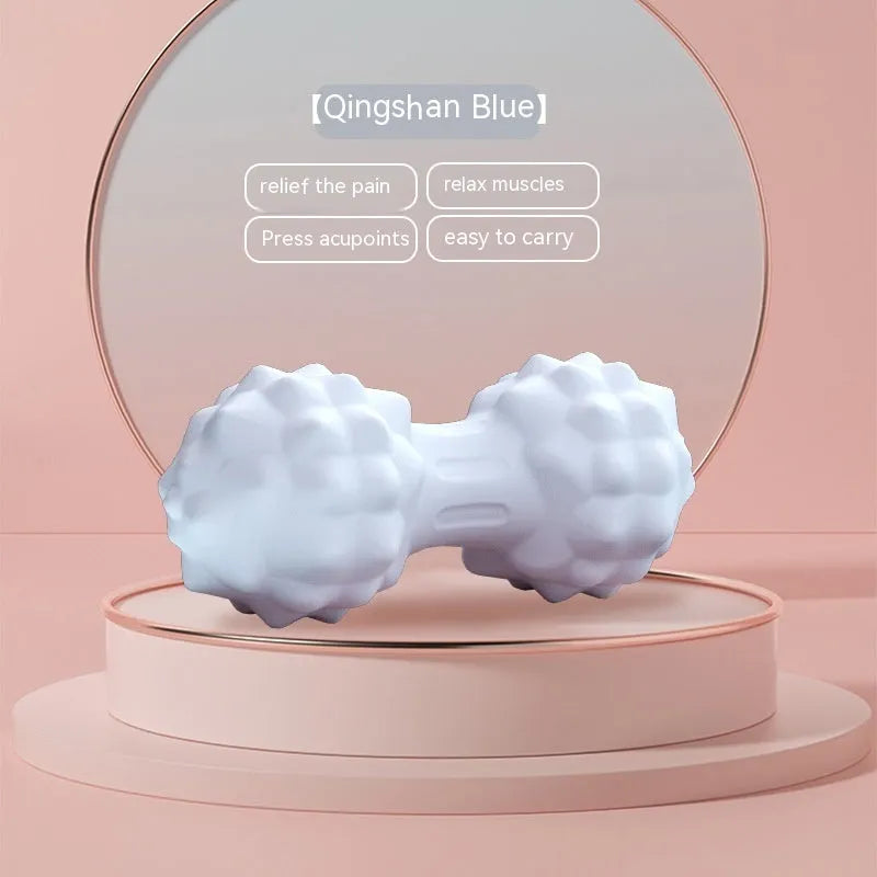 A 6cm diameter pink TPR foot massage ball on a plain background.