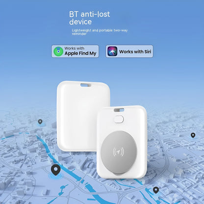 White ABS plastic pet tracking device with portable design for Apple users