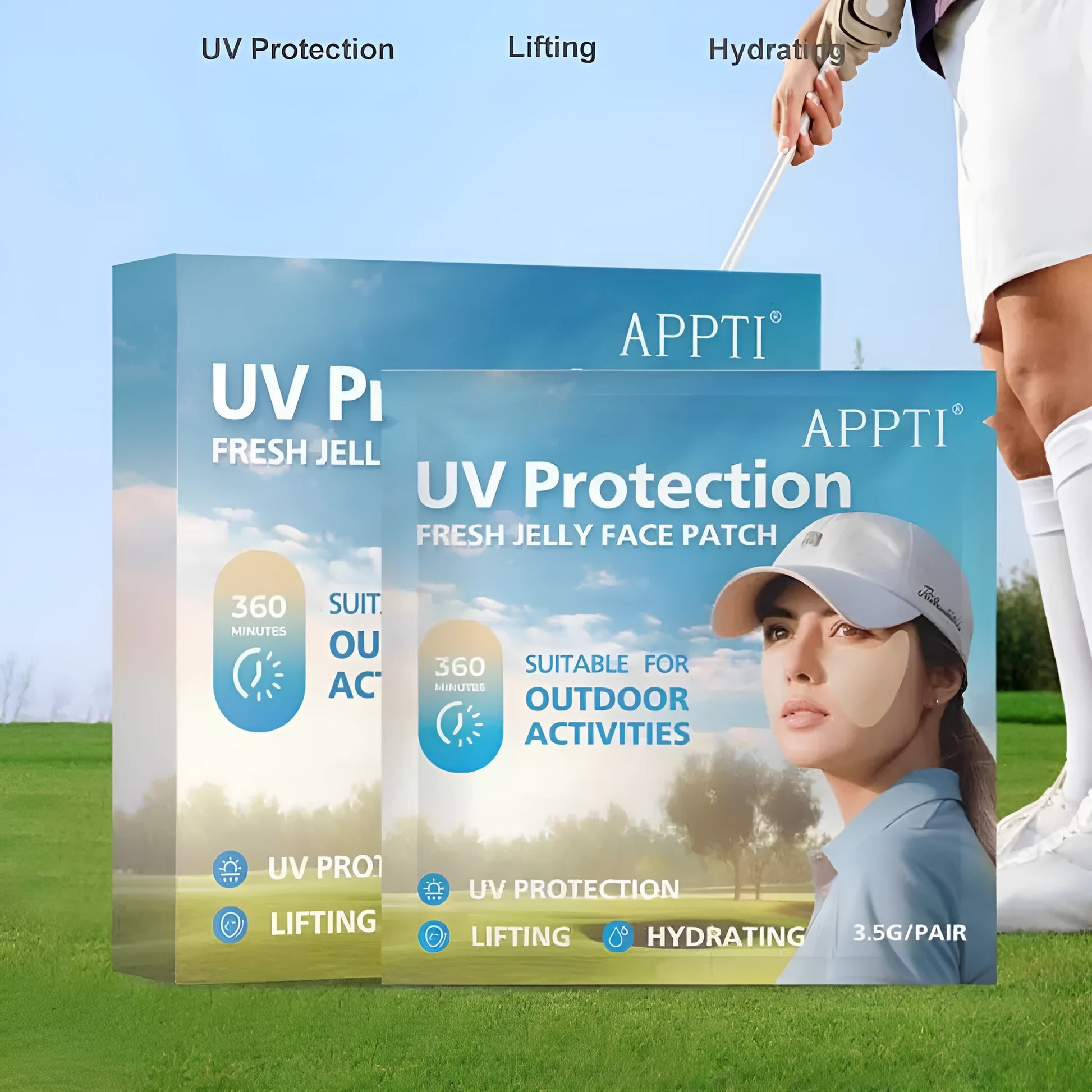 Transparent UV-proof disposable eyes mask for outdoor sports protection in 10-pair packaging