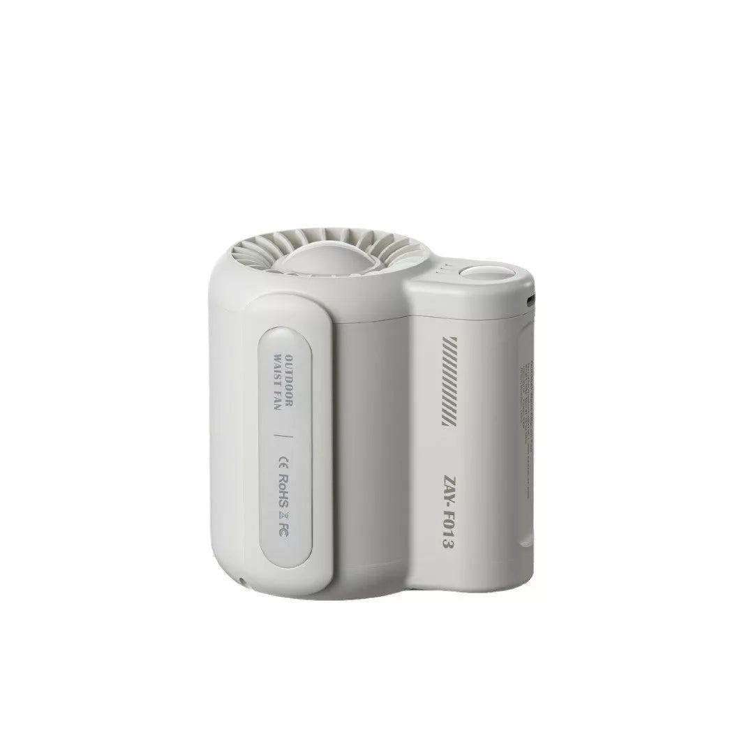 Portable USB charging waist and neck fan in white, green, or black