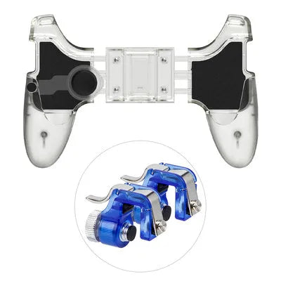 Mobile phone auxiliary physical plug-in suit handle with gamepad in black colour