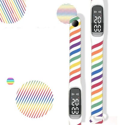 Ultrasonic mosquito repellent wristband in black and white colours showing compact wearable design