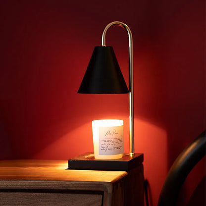 Electric wax melt warmer lamp with stepless dimming, cold rolled steel body, 15 x 33.5 cm, GU10 bulb
