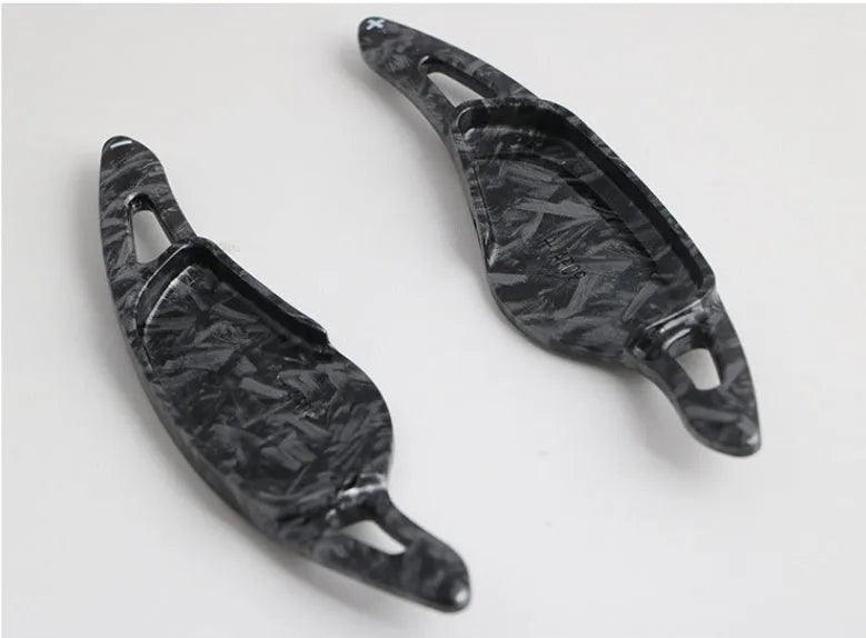 Carbon fibre pattern steering wheel paddle shifter for automotive interior modification