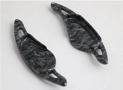 Carbon fibre pattern steering wheel paddle shifter for automotive interior modification