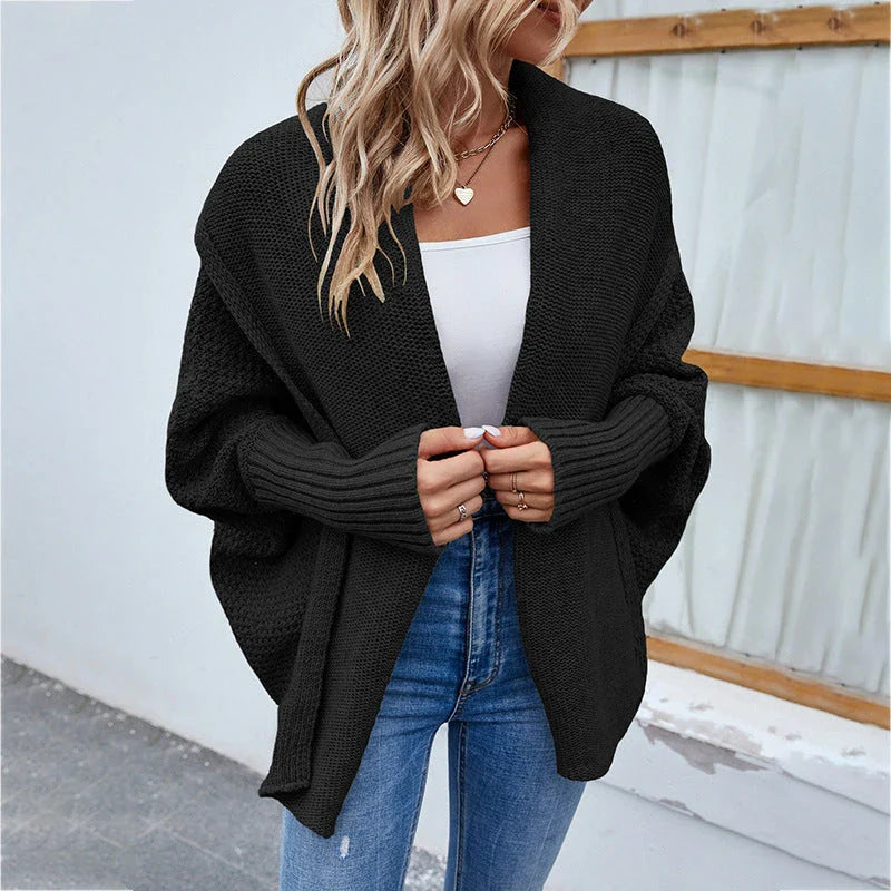 A stylish, knitted cardigan jacket for women in a variety of colors and sizes