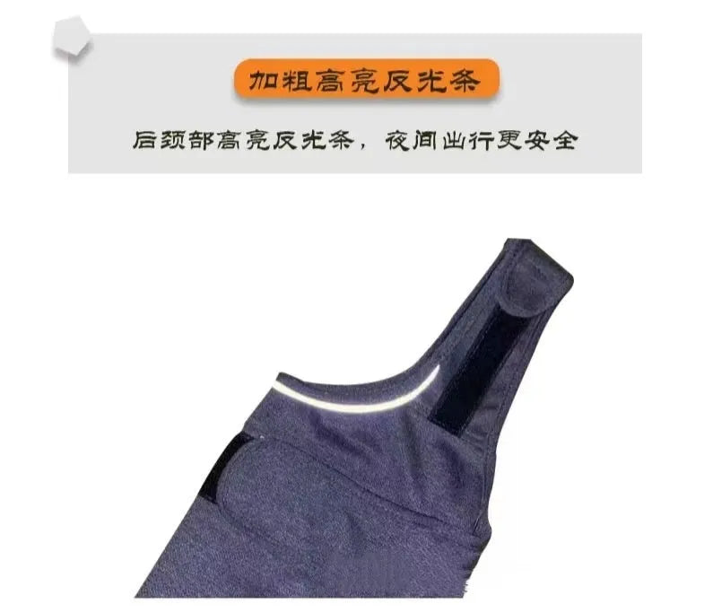 Heather grey dog anxiety vest made from brocade cotton ponte-de-roma fabric for pressure therapy