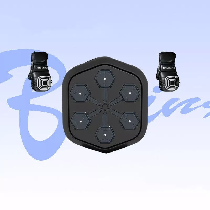 Smart Music Boxing Machine with Bluetooth connectivity and boxing gloves