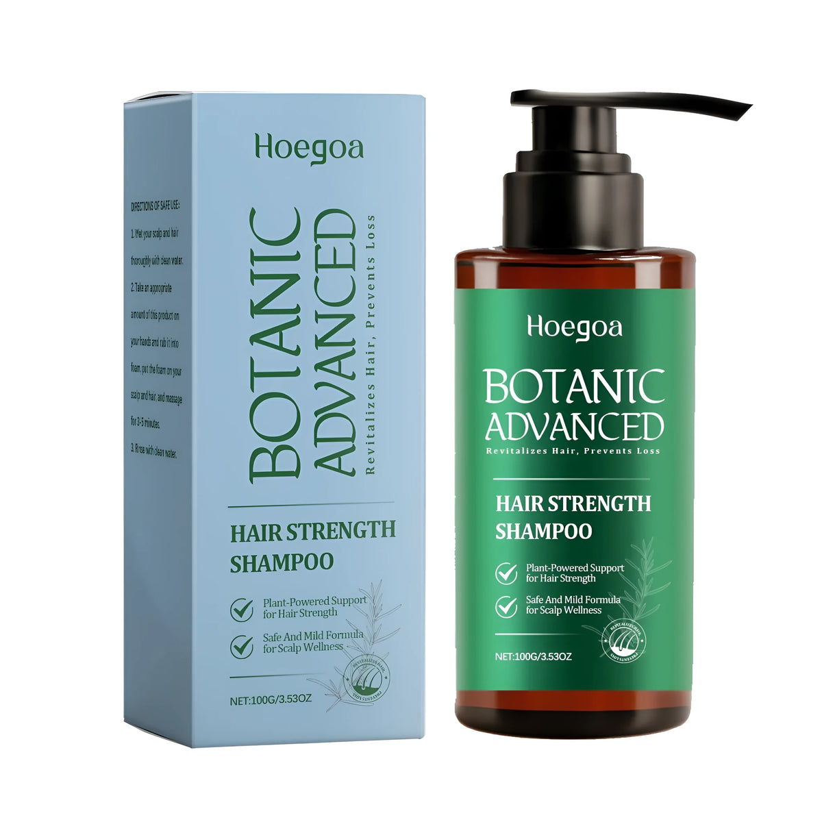 100g bottle of Hair Strength Shampoo with rosemary and ginger extracts