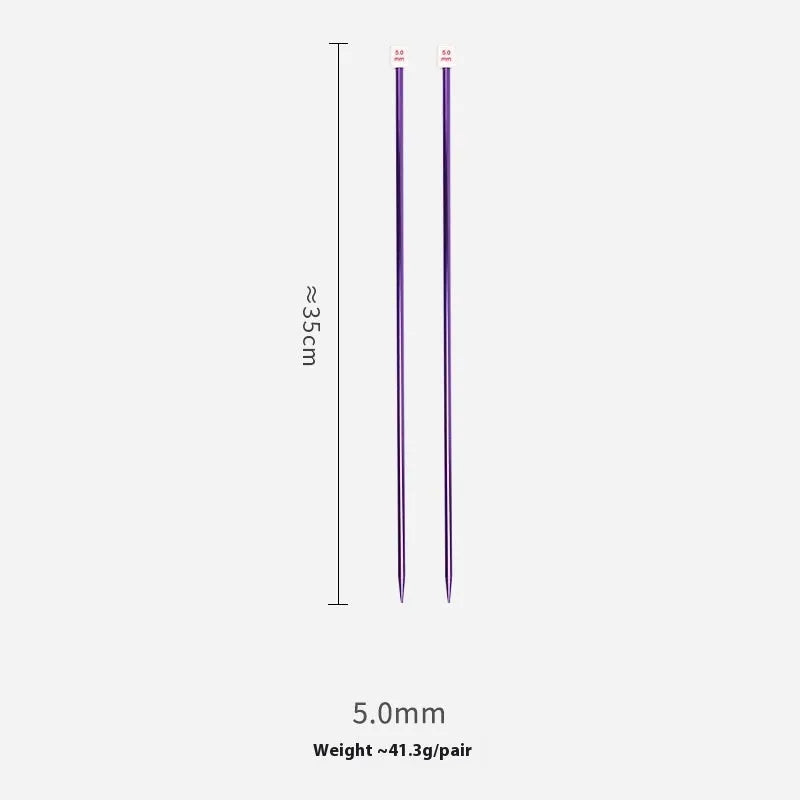 Lengthened crochet hook set with protective caps in 14 sizes from 2.0mm to 10.0mm for knitting