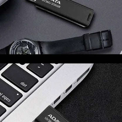Black car-mounted USB flash drive with waterproof design showing compact dimensions