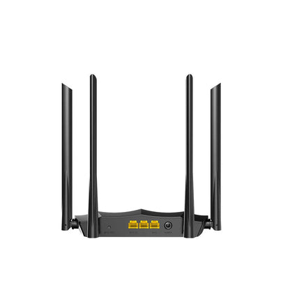 AC8 dual-band wireless router with gigabit ports measuring 365mm by 286mm