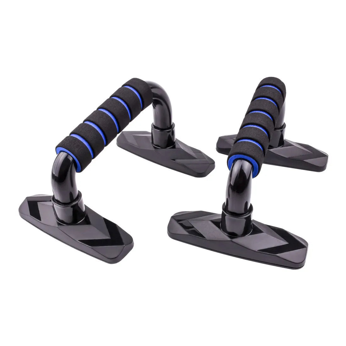 I-shaped push up bar with PP sponge grip in black, blue, grey, or red colours for arm and chest exercises