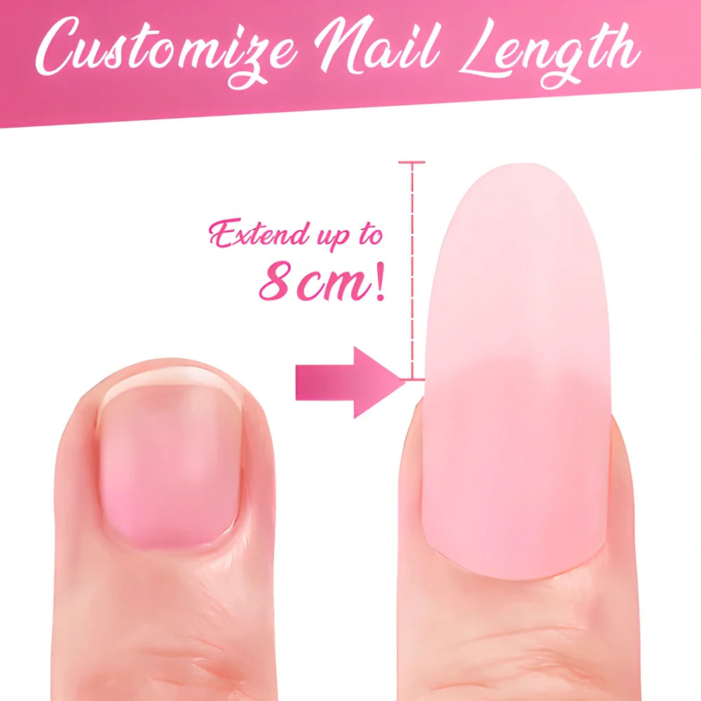 FiberBeauty Nail Extension Silk Fiberglass - 10 pieces of customizable, durable, and natural-looking nail extensions