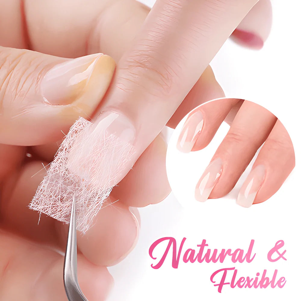 FiberBeauty Nail Extension Silk Fiberglass - 10 pieces of customizable, durable, and natural-looking nail extensions