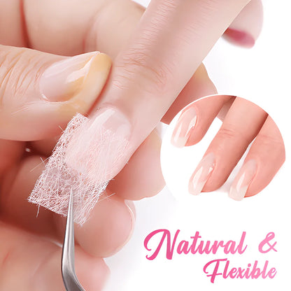 FiberBeauty Nail Extension Silk Fiberglass - 10 pieces of customizable, durable, and natural-looking nail extensions