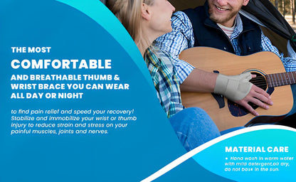 Adjustable wrist and thumb support brace with flexible splint for tendinitis, arthritis, and carpal tunnel relief