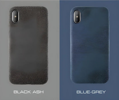 FLOVEME Textile Cloth iPhone Case in dark grey color, featuring a unique and stylish design for enhanced protection and sophisticated elegance.